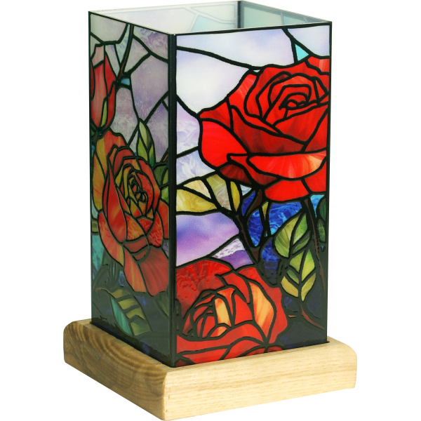 Tiffany Style Acrylic Rose Ambient Lamp AL009