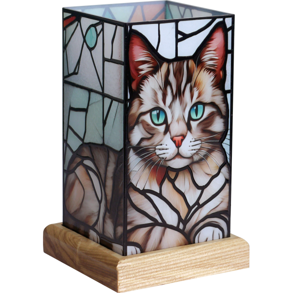 Tiffany Style Acrylic Cat Ambient Lamp AL010