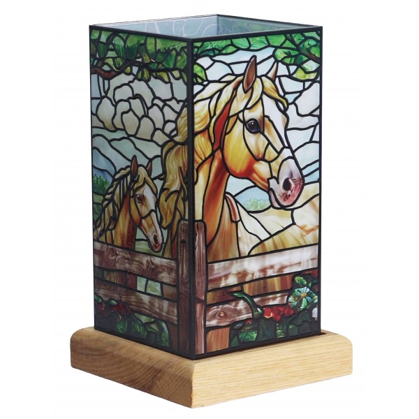 Tiffany Style Acrylic Horse Ambient Lamp AL011