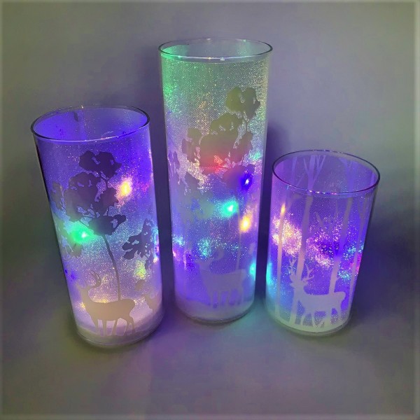 Coloured LED lightup vase - LARGE