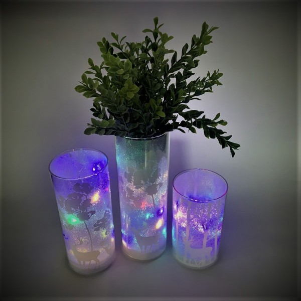 Coloured LED lightup vase - LARGE