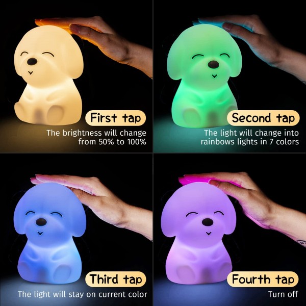 Squishy Puppy Night Light For Children