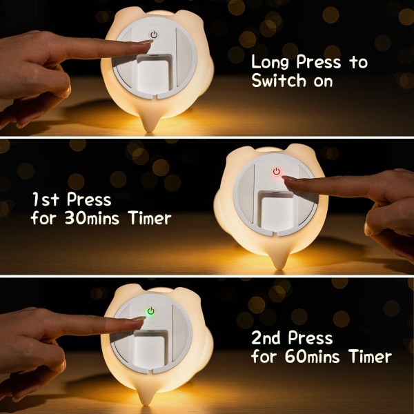 Squishy Puppy Night Light For Children