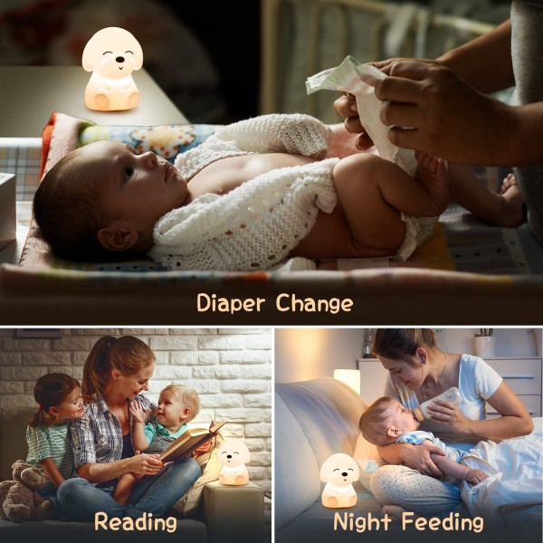 Squishy Puppy Night Light For Children